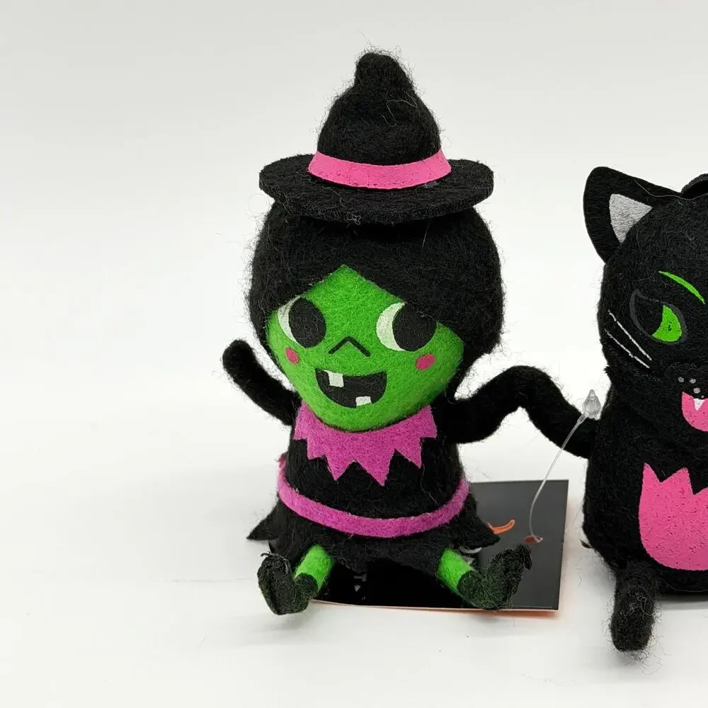 Target Hyde & Eek Witch & Black Cat Halloween Felt Duo 2025 NEW